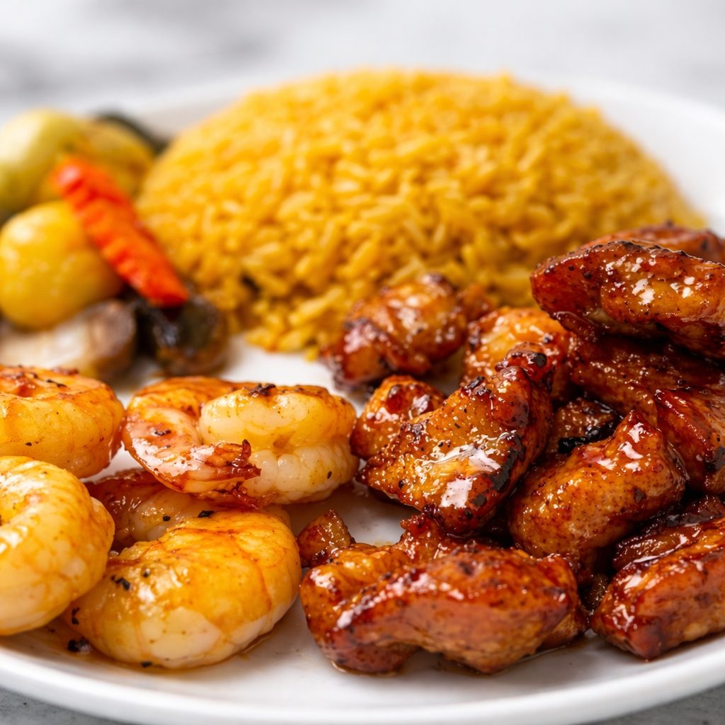 Hibachi Chicken & Shrimp.