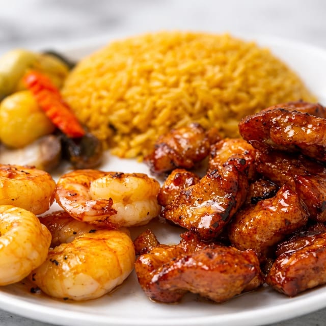 Hibachi Chicken & Shrimp.