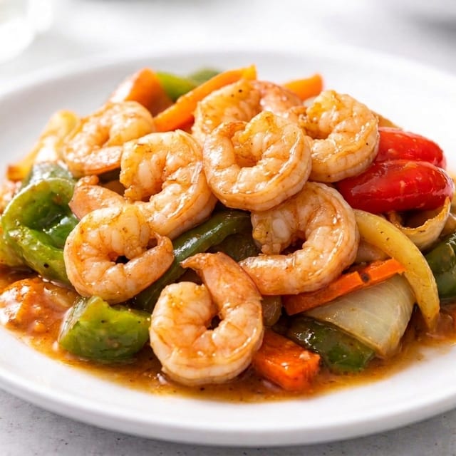 (L) Curry Shrimp.