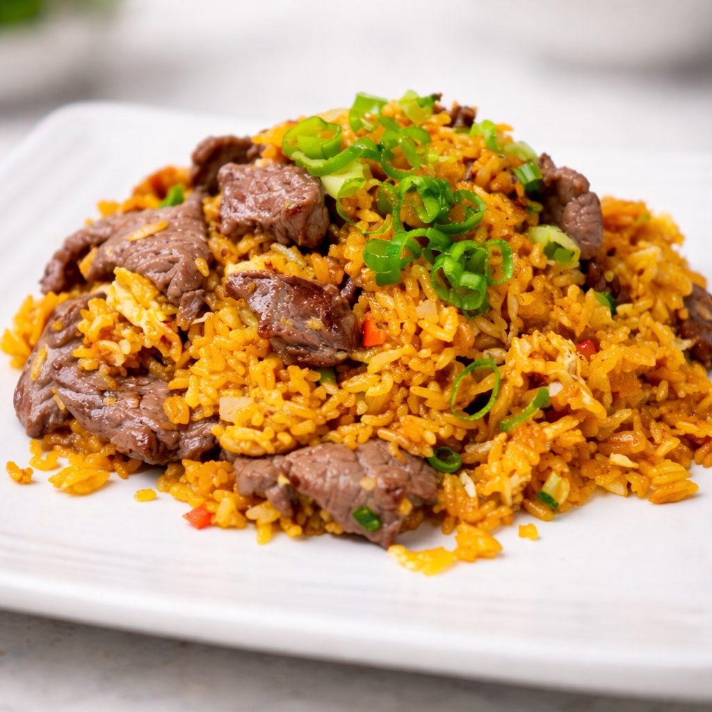 (L) Beef Fried Rice.