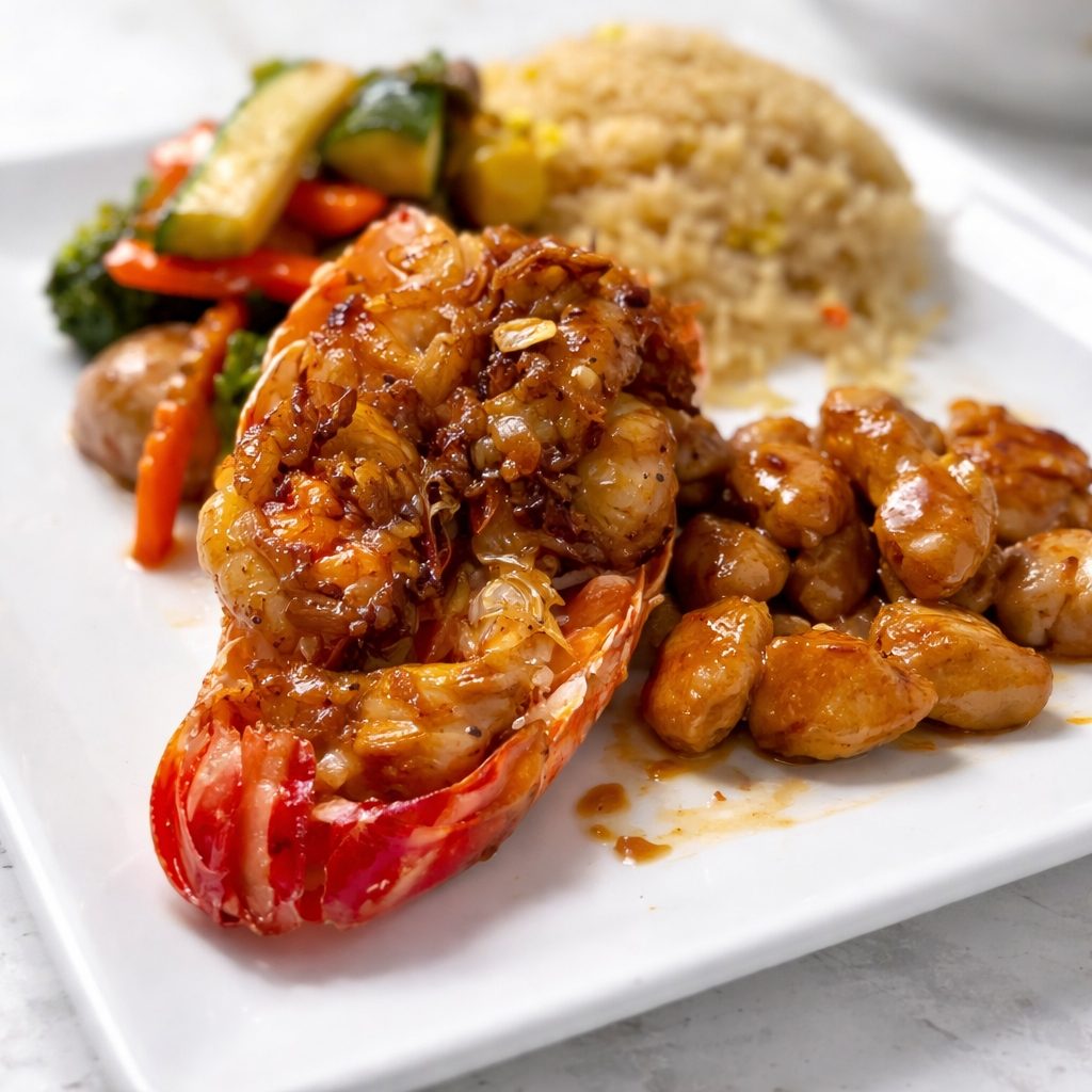 Hibachi Chicken & Lobster.