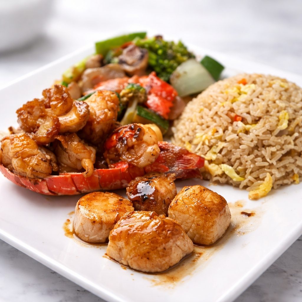 Hibachi Scallop & Lobster.