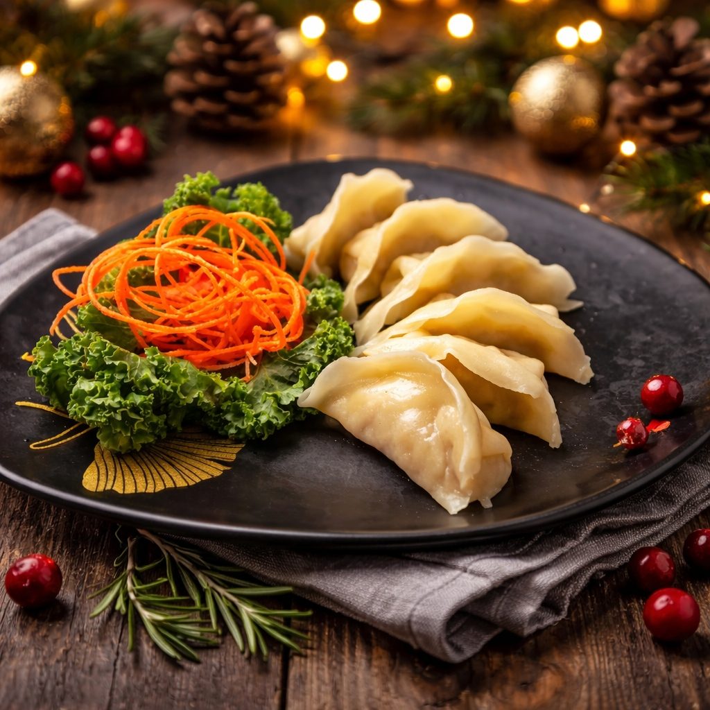 Steamed Chicken Gyoza.